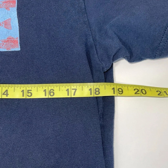 Yeti Unisex 100% Cotton Navy Blue Short Sleeve Graphic Fishing Tee Medium - Picture 9 of 12